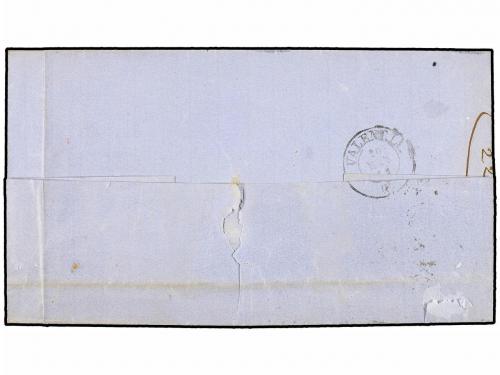 ✉ ESPAÑA. Ed. 52. 1862. REQUENA a VALENCIA. 4 cuartos amaril