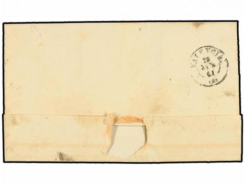 ✉ ESPAÑA. Ed. 52. 1861. MINGLANILLA a VALENCIA. 4 cuartos am