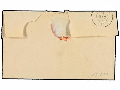 ✉ ESPAÑA. Ed. 52. 1861. FUENTIDUEÑA a MADRID. 4 cuartos amar