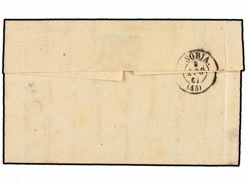 ✉ ESPAÑA. Ed. 52. 1861. GOMARA a SORIA. 4 cuartos amarillo. 