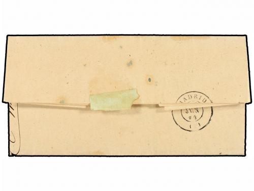 ✉ ESPAÑA. Ed. 52. 1860. BRIHUEGA a MADRID. 4 cuartos amarill