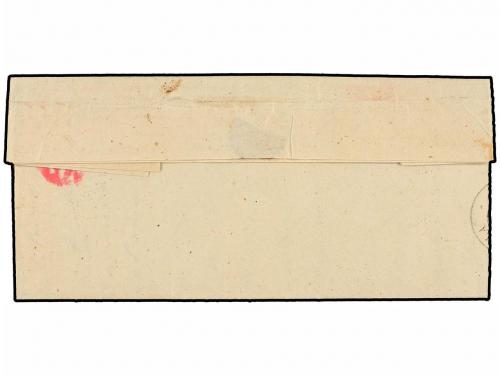 ✉ ESPAÑA. Ed. 52. 1860. TAFALLA a TUDELA. 4 cuartos amarillo