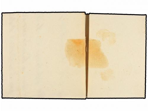 ✉ ESPAÑA. Ed. 52. 1860. EJEA a TUDELA. 4 cuartos amarillo, b