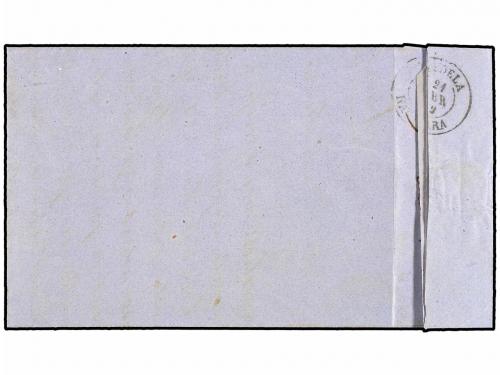 ✉ ESPAÑA. Ed. 52. 1862. MALLÉN a TUDELA. 4 cuartos amarillo.