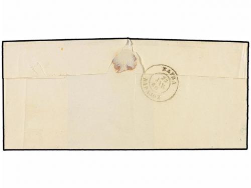 ✉ ESPAÑA. Ed. 52. 1860. TRUJILLO a ZAFRA. 4 cuartos amarillo