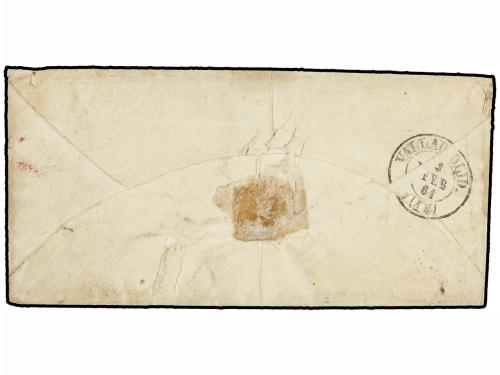 ✉ ESPAÑA. Ed. 52. 1861. POTES a VALLADOLID. 4 cuartos amaril