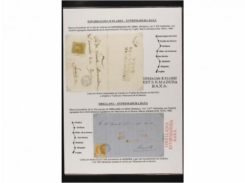 ✉ Δ ESPAÑA. Ed. 52. 4 cuartos amarillo. MARCAS PREFILATÉLICA