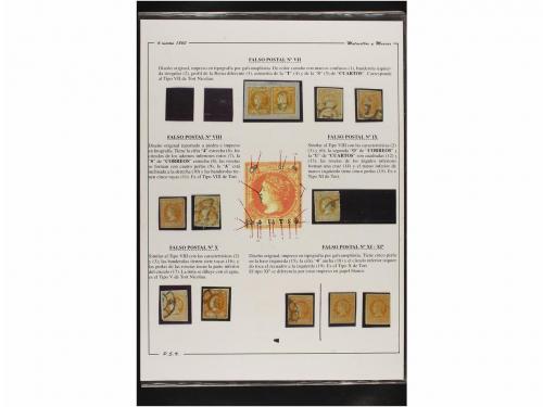 */° ✉ ESPAÑA. 4 cuartos amarillo. COLECCIÓN DE FALSOS POSTAL