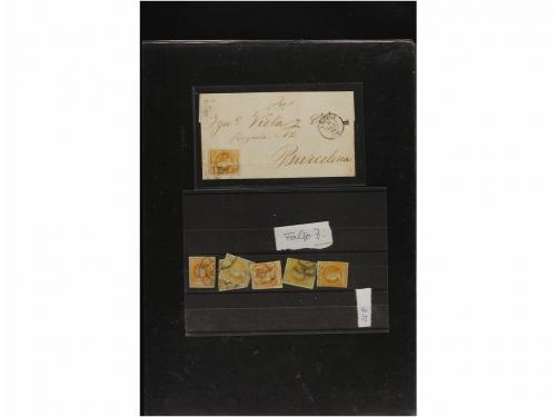 */° ✉ ESPAÑA. 4 cuartos amarillo. COLECCIÓN DE FALSOS POSTAL