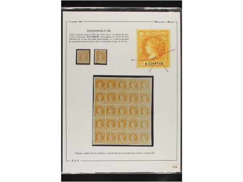 */° ✉ ESPAÑA. 4 cuartos amarillo. COLECCIÓN DE FALSOS POSTAL