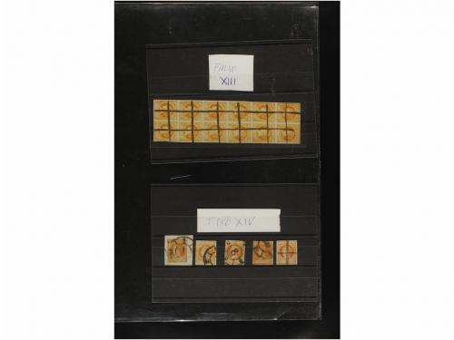 */° ✉ ESPAÑA. 4 cuartos amarillo. COLECCIÓN DE FALSOS POSTAL