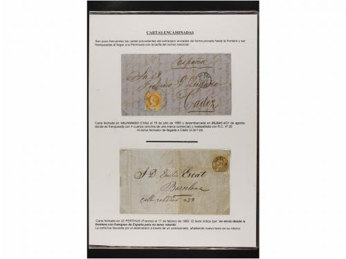 ✉ ESPAÑA. Ed. 52 (8). 4 cuartos amarillo. COLECCIÓN CARTAS C