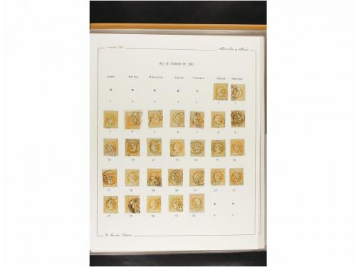 ° ESPAÑA. Ed. 52. 4 cuartos amarillo. CALENDARIO completo de