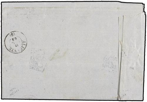 ✉ ESPAÑA. Ed. 52+58. 1862 (18 Julio). Carta circulada con se