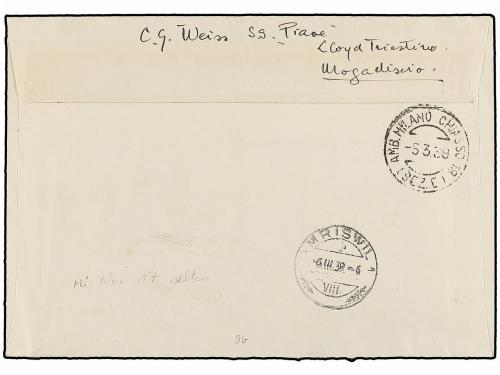 ✉ AFRICA ORIENTAL ITALIANA. Sa. 5, 7, 17, A5, A8, A9. 1939. 