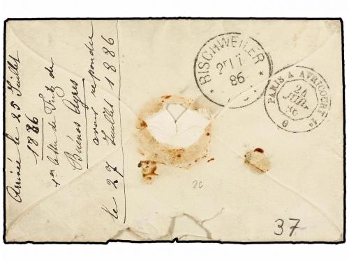 ✉ ARGENTINA. 1886. BUENOS AIRES a ALEMANIA. 2 cts. verde, 5 