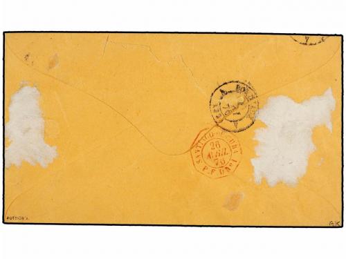 ✉ CUBA. 1876. SANTIAGO DE CUBA a BORDEAUX. Circulada por un 