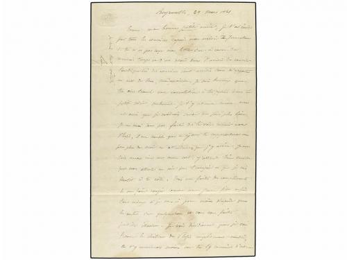 ✉ LEVANTE: CORREO FRANCES. 1861. BEYROUTH a FRANCIA. 20 cts.