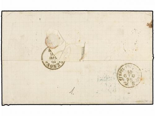 ✉ ARGENTINA. Sc. 20. 1879. BUENOS AIRES a GÉNOVA. 5 cts. nar