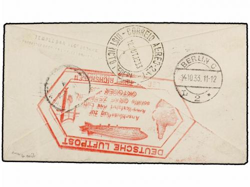 ✉ ZEPPELIN. 1933. FALKLAND ISLANDS. LONDON to PORT STANLEY (