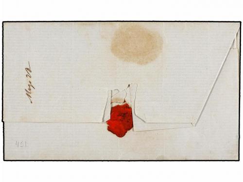 ✉ ARGENTINA. Sc. 1, 2. (1859 CA.). ROSARIO a TUCUMAN. 5 cts.