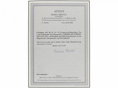 ✉ ARGENTINA. Sa. 4a. 1864 (8 Junio). CORRIENTES a BELLAVISTA