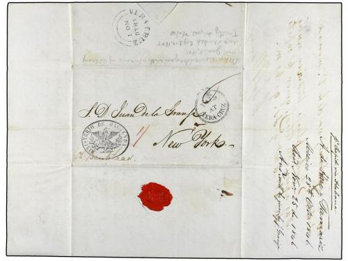 ✉ MEXICO. 1846 (28 Octubre). GUERRA CON USA. VALIJA DIPLOMÁT