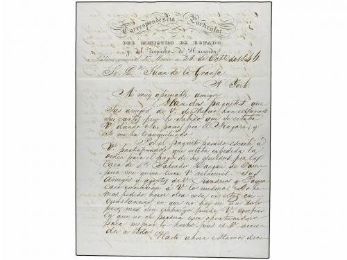 ✉ MEXICO. 1846 (28 Octubre). GUERRA CON USA. VALIJA DIPLOMÁT