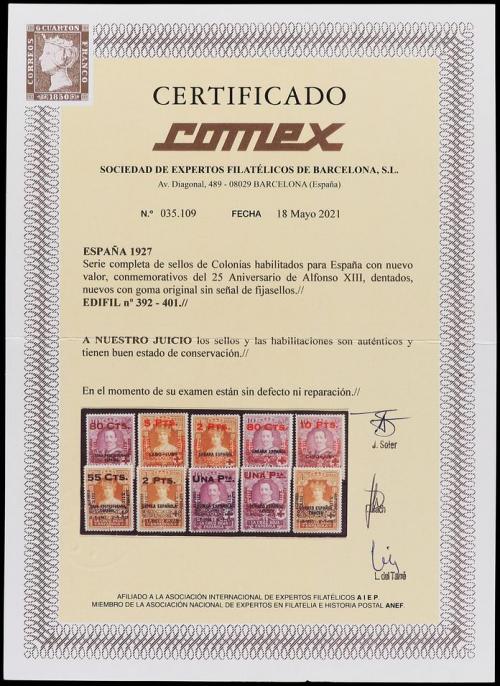 ** ESPAÑA. Ed. 392/401. SERIE COMPLETA. Excelentes centrajes