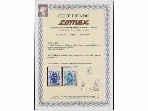 ** ESPAÑA. Ed. NE 56/57. NO EMITIDOS. Serie completa. LUJO. 