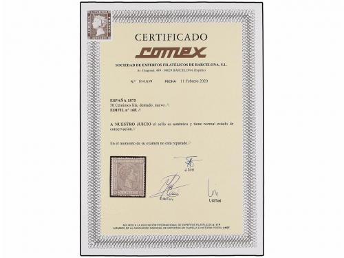 * ESPAÑA. Ed. 168. 50 cts. gris. Excelente centraje, MAGNÍFI