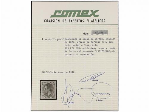 * ESPAÑA. Ed. 208. 4 pts. gris. Excelente centraje, MAGNÍFIC