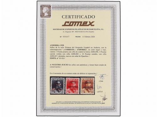 ** COLONIAS ESPAÑOLAS: ANDORRA. Ed. 1/14. SERIE COMPLETA, ex