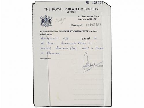 ✉ MONTSERRAT. Sg. 1a. 1883. MONTSERRAT to DOMINICA. 1 d. red