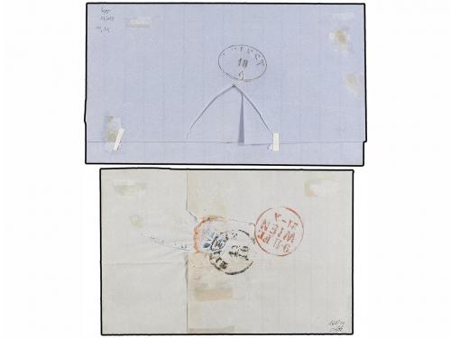 ✉ ALBANIA. 1863-71. Two covers with Austrian DURAZZO cds bla