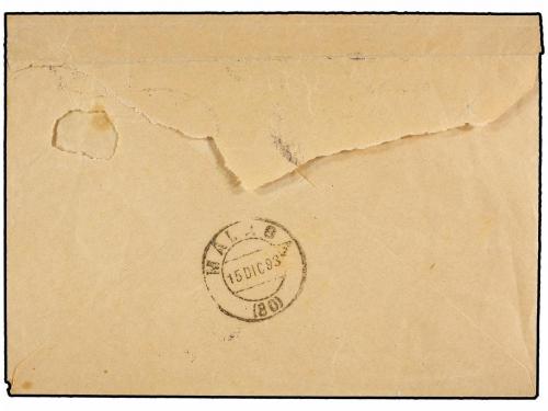 ✉ COLONIAS ESPAÑOLAS: MARRUECOS. 1893. MELILLA a GRANADA. Ci