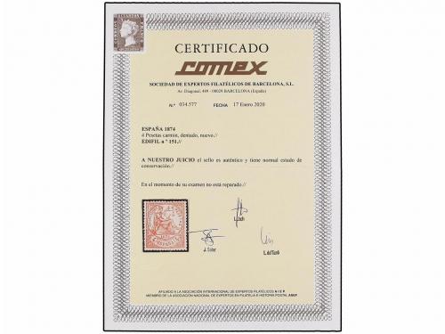 (*) ESPAÑA. Ed. 151. 4 pts. rosa. Centraje perfecto. PIEZA D