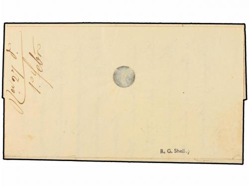 ✉ ESPAÑA. Ed. 1. 1850. BILBAO a MADRID. 6 cuartos negro, mat