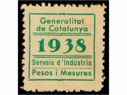 * ESPAÑA GUERRA CIVIL. BARCELONA. Sin valor verde. Generalit