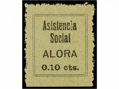 * ESPAÑA GUERRA CIVIL. ALORA. 10 cts. negro s. verde tipo II