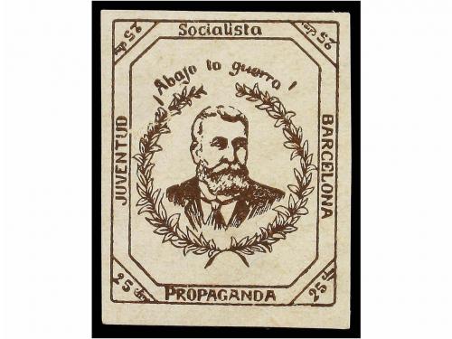 * ESPAÑA GUERRA CIVIL. BARCELONA. 25 cts. castaño. Juventud 