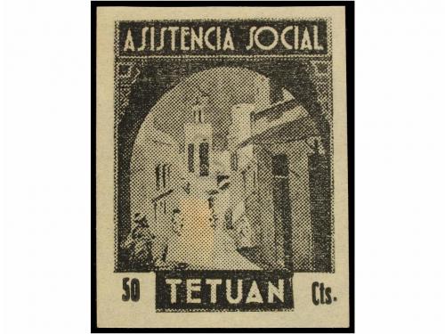 * ESPAÑA GUERRA CIVIL. TETUÁN. 50 cts. negro. Asistencia Soc