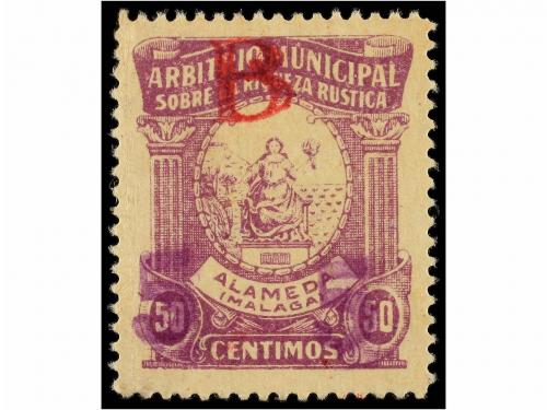 * ESPAÑA GUERRA CIVIL. ALAMEDA. 5 cts. s. 50 cts. violeta ha