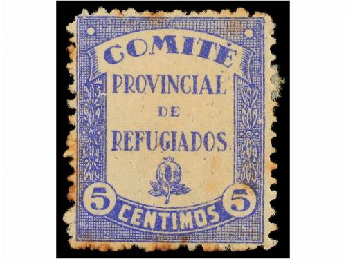 * ESPAÑA GUERRA CIVIL. GRANADA. 5 cts. azul. Comité Provinci
