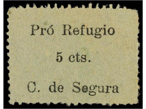 * ESPAÑA. CALLOSA DE SEGURA. 5 cts. negro s. verde. Pro-Refu