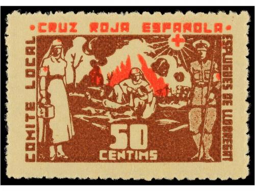 * ESPAÑA GUERRA CIVIL. ESPLUGUES DE LLOBREGAT. 50 cts. casta