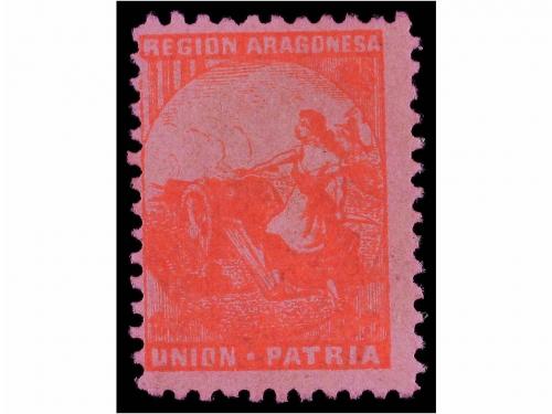 * ESPAÑA: VIÑETAS. REGIÓN ARAGONESA. Nueve sellos en distint