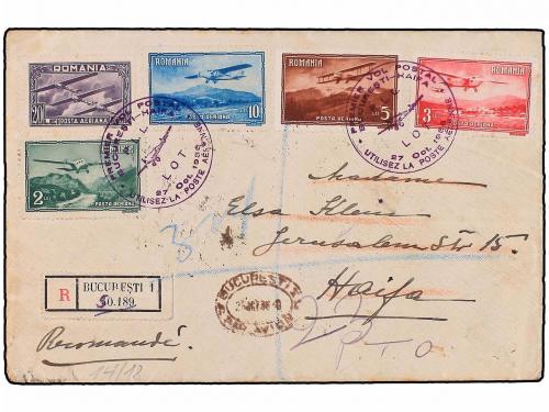 ✉ RUMANIA. 1936 (27-X). BUCAREST a HAIFA (Palestina). FIRST 