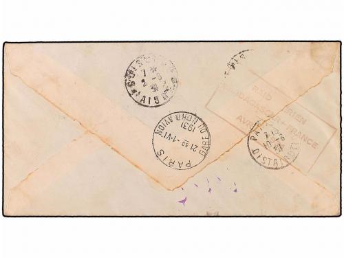 ✉ MADAGASCAR. 1931 (10-IV). MADAGASCAR - FRANCIA. PRIMER VUE