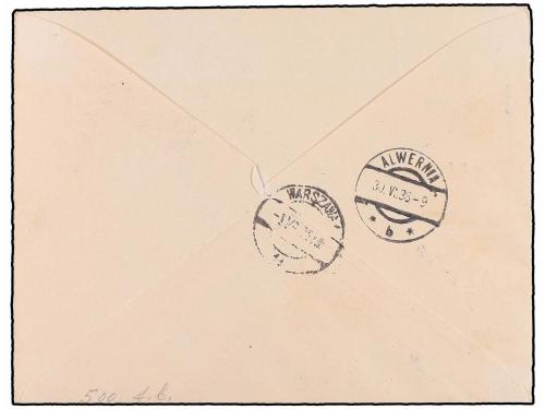 ✉ POLINESIA FRANCESA. 1936 (29-VI). KRAKOW a ALWERNIA. BALLO